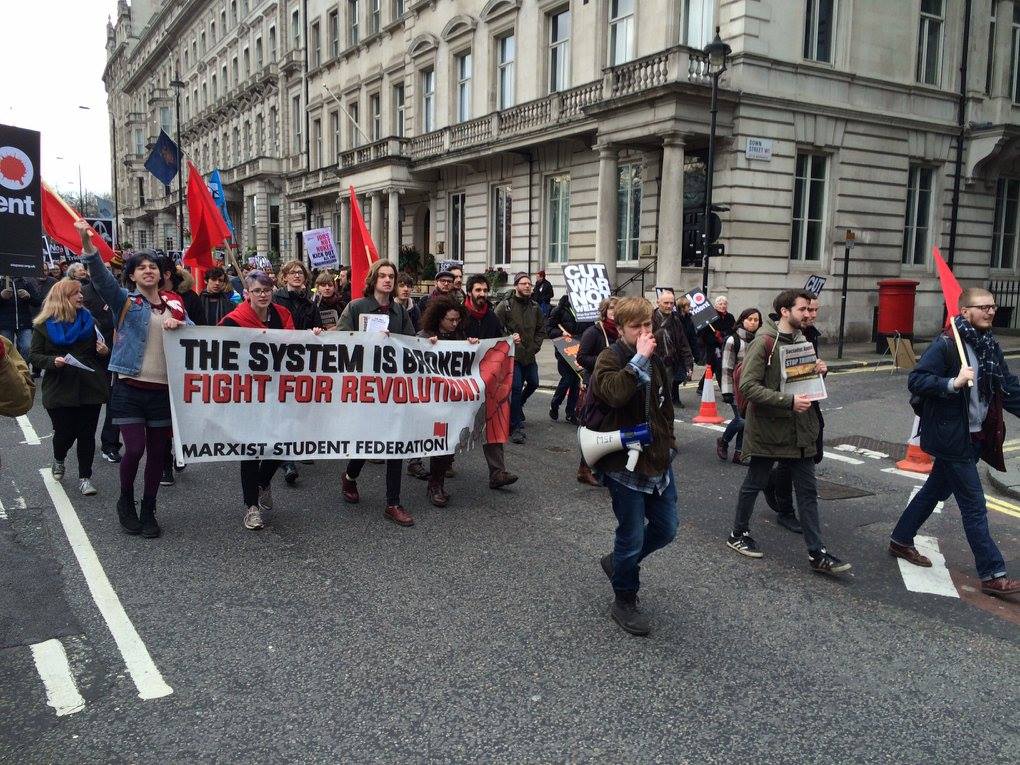 The MSF bloc on the anti-Trident demo