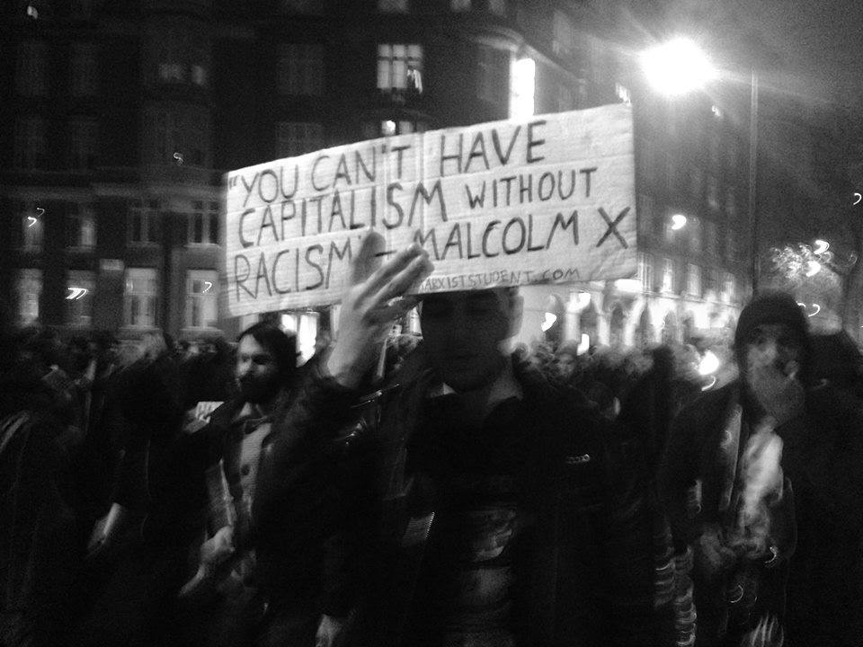 Marxist students from LSE and Goldsmith's at the Mike Brown solidarity vigil/demo