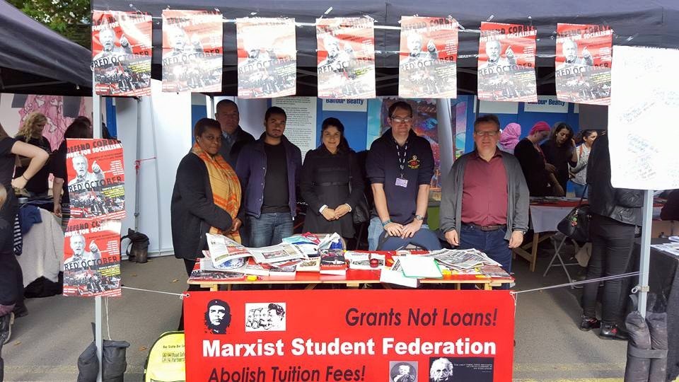 De Montfort Marxists at the freshers fair